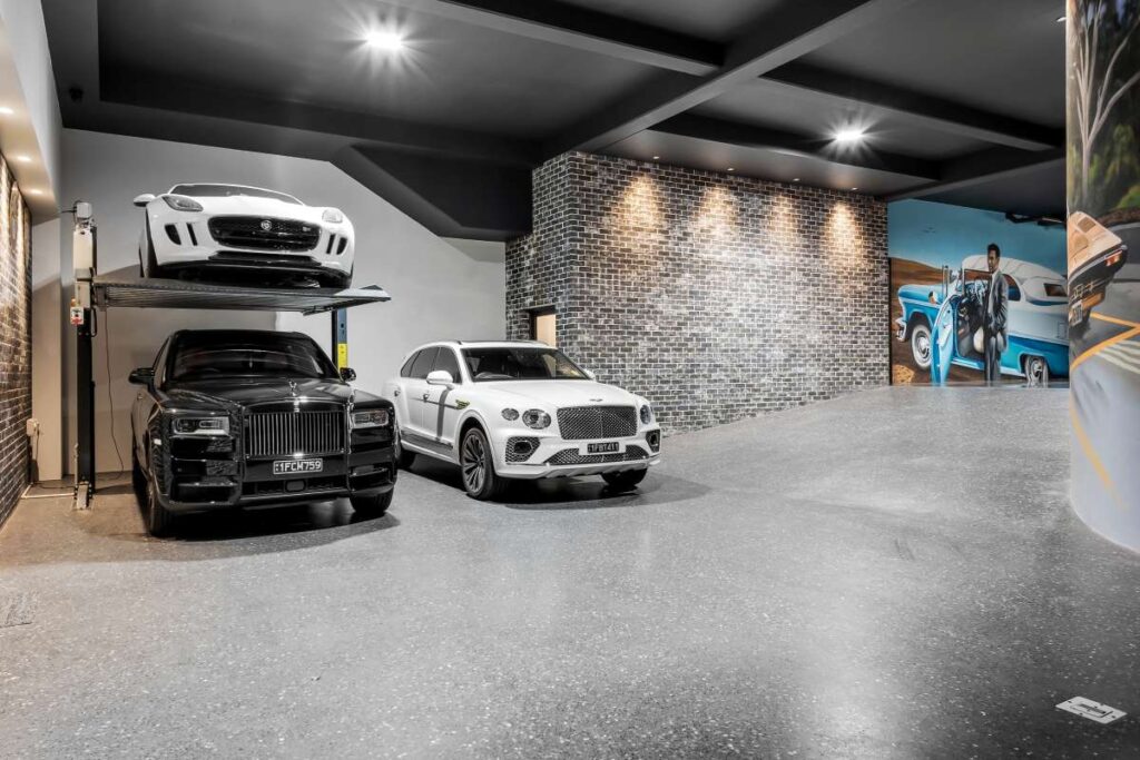 large undercroft garage entry