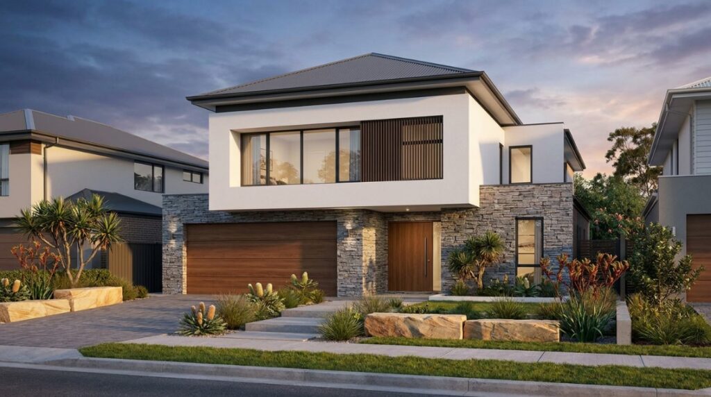 Reverse living 2 storey with front views