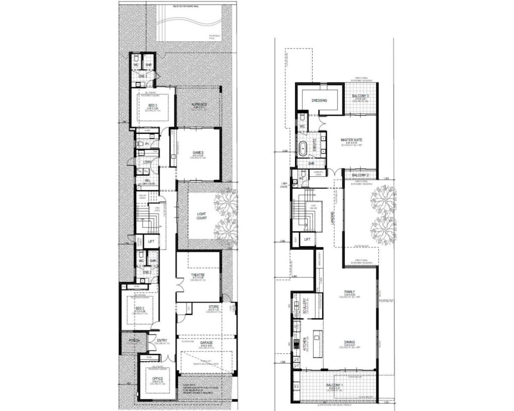 'U' shaped reverse living double storey custom home